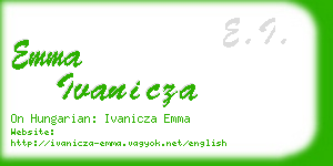 emma ivanicza business card